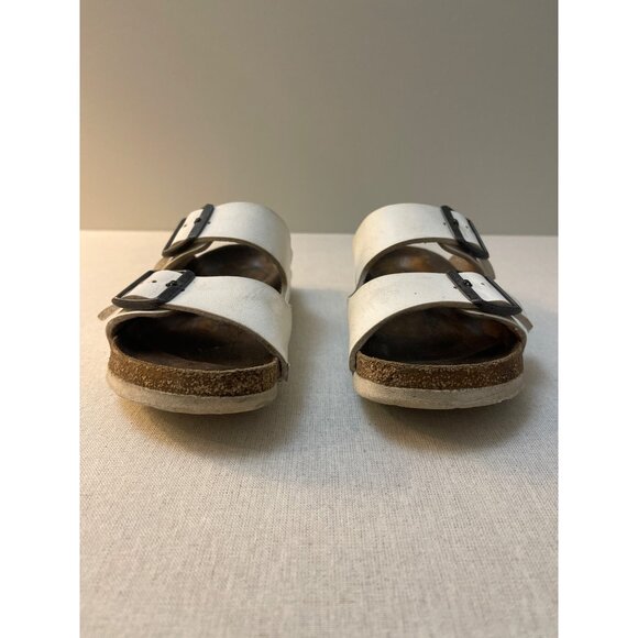 Birkenstock Arizona White Leather Sandals Womens Size 37 - Picture 6 of 10